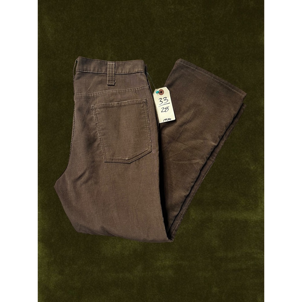 Vtg Universal Studios Costume Brown Corduroy Pants Mens 33x28 1970s Movie Prop